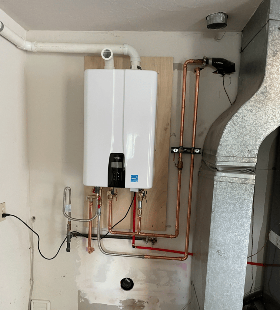 a water heating system in a home