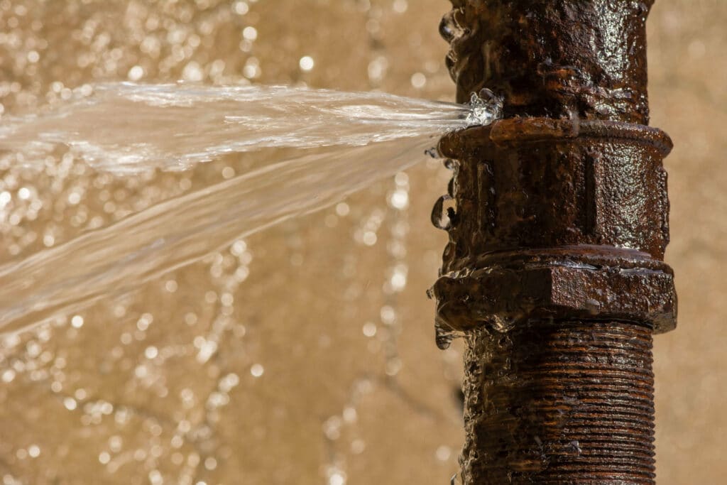 a burst pipe